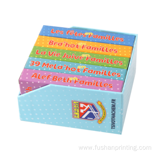 Children education playing card deck with packing box